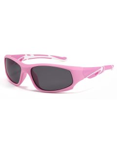 Amelia Pink Prescription Sports Goggles For Kids - Bendable Impact Resistant  - Youth Soccer, Football, Basketball, Baseball Glasses 