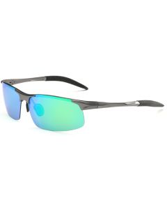 Roxboro Prescription Sports Glasses Gun Grey - Cycling, Fishing, Jogging and Baseball Sunglasses - Super Light Aluminum Eyewear