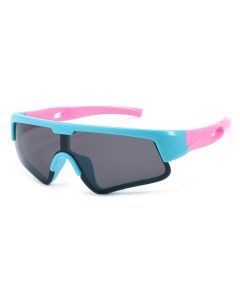 Liam Blue Pink Prescription Sports Goggles For Kids - Bendable Impact Resistant  - Youth Soccer, Football, Basketball, Baseball Glasses 