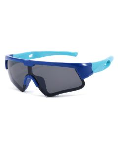 Liam Blue Prescription Sports Goggles For Kids - Bendable Impact Resistant  - Youth Soccer, Football, Basketball, Baseball Glasses 
