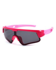 Liam Red Prescription Sports Goggles For Kids - Bendable Impact Resistant  - Youth Soccer, Football, Basketball, Baseball Glasses 