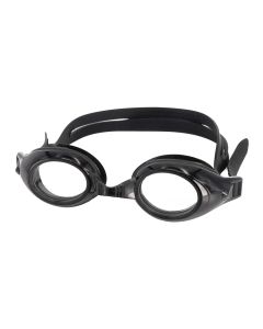 Pismo Prescription Swimming Goggle - Black Swimming Glasses - Nose Clip, Ear Plugs and Watertight Case Included
