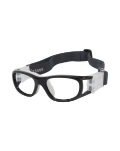 Elias Black Prescription Sports Goggles For Kids - Soft Gel Padding  - Soccer, Football, Basketball, Baseball