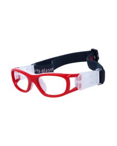  Elias Red Prescription Sports Goggles For Kids - Soft Gel Padding - Soccer, Football, Basketball, Baseball