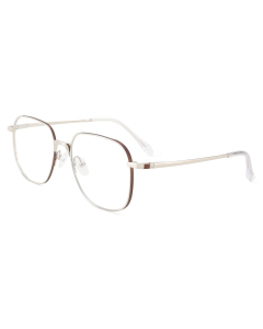 Mckinney Pure Titanium Prescription Eyeglasses Silver - Spring Hinge Glasses