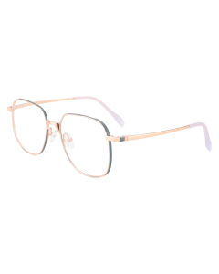 Mckinney Pure Titanium Prescription Eyeglasses Black Gold - Spring Hinge Glasses