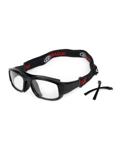 Alberta Black Prescription Sports Goggles - Interchangeable temple arms and headband - Soccer, Basketball, Baseball