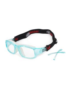 Alberta Clear Blue Prescription Sports Goggles - Interchangeable temple arms and headband - Soccer, Basketball, Baseball