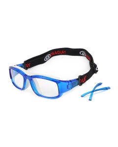 Alberta Blue Prescription Sports Goggles - Interchangeable temple arms and headband - Soccer, Basketball, Baseball