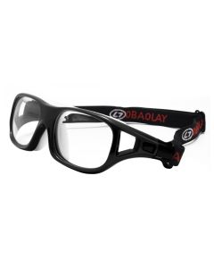 Sierra Prescription Sports Goggles Black - Interchangeable temple arms and headband - Soccer, Basketball, Baseball Glasses